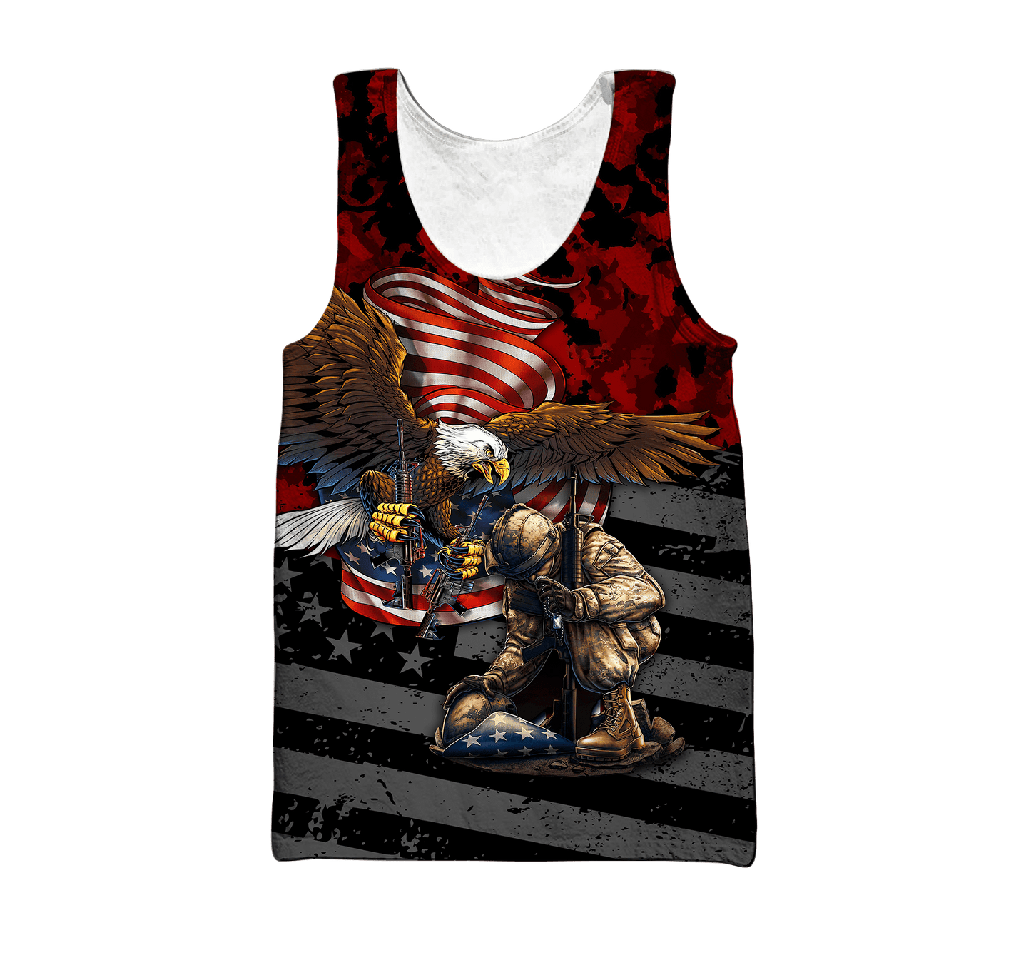 US Veteran - Eagle With American Flag Unisex Shirts TT041001-VET , Gifts for veterans