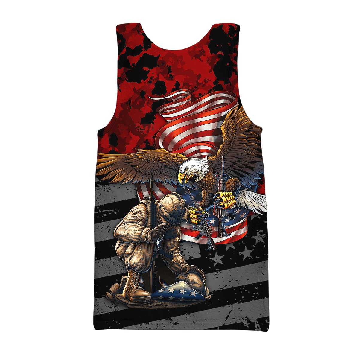 US Veteran - Eagle With American Flag Unisex Shirts TT041001-VET , Gifts for veterans