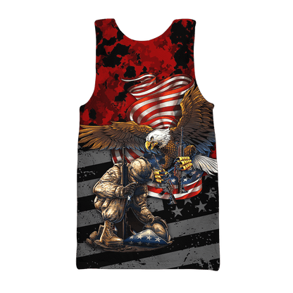 US Veteran - Eagle With American Flag Unisex Shirts TT041001-VET , Gifts for veterans
