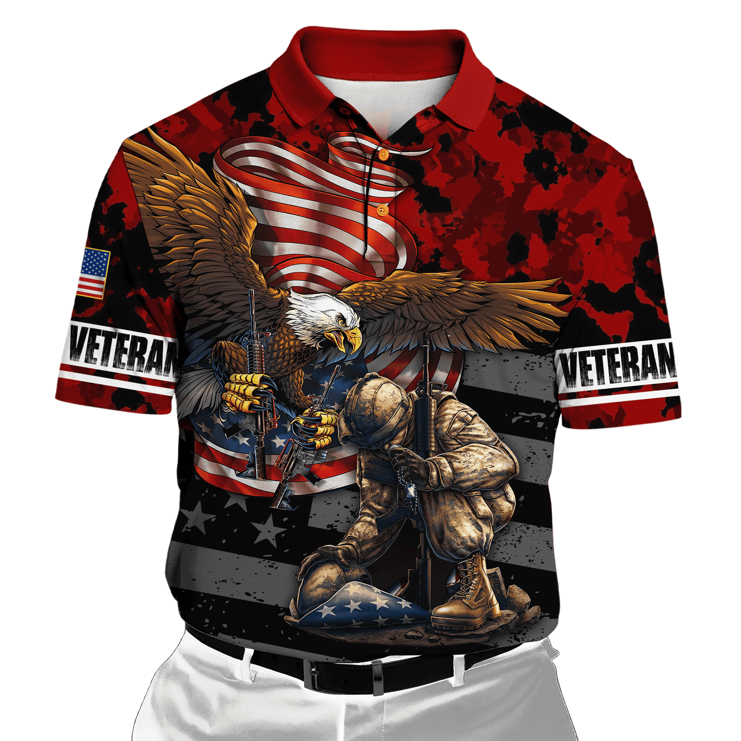 US Veteran - Eagle With American Flag Unisex Shirts TT041001-VET , Gifts for veterans