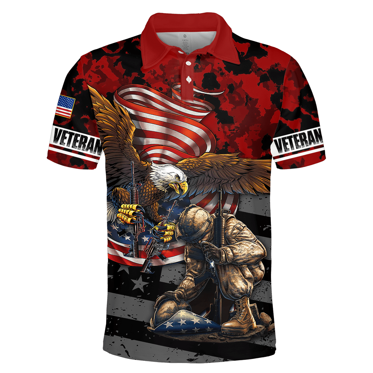 US Veteran - Eagle With American Flag Unisex Shirts TT041001-VET , Gifts for veterans