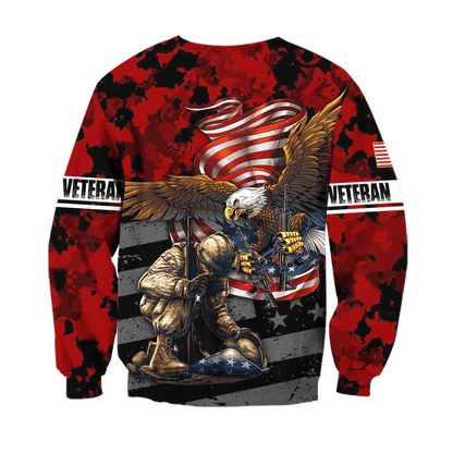 US Veteran - Eagle With American Flag Unisex Shirts TT041001-VET , Gifts for veterans