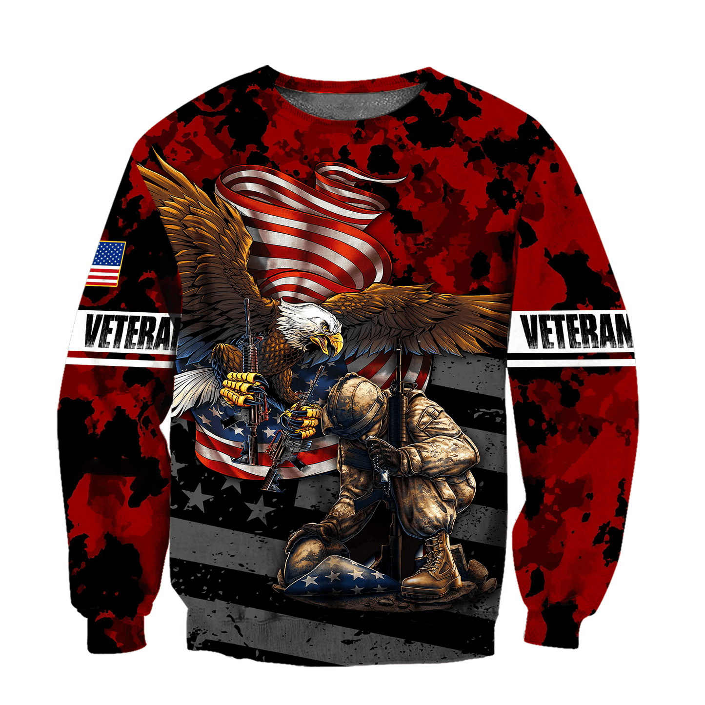 US Veteran - Eagle With American Flag Unisex Shirts TT041001-VET , Gifts for veterans