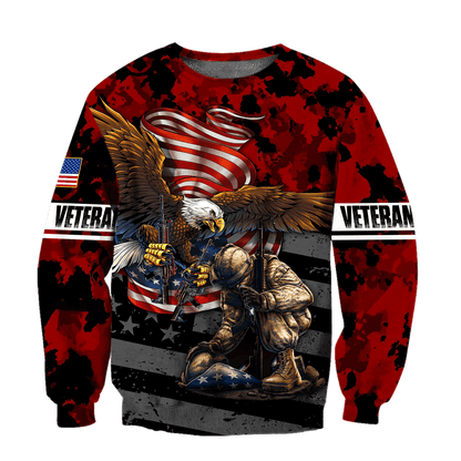 US Veteran - Eagle With American Flag Unisex Shirts TT041001-VET , Gifts for veterans