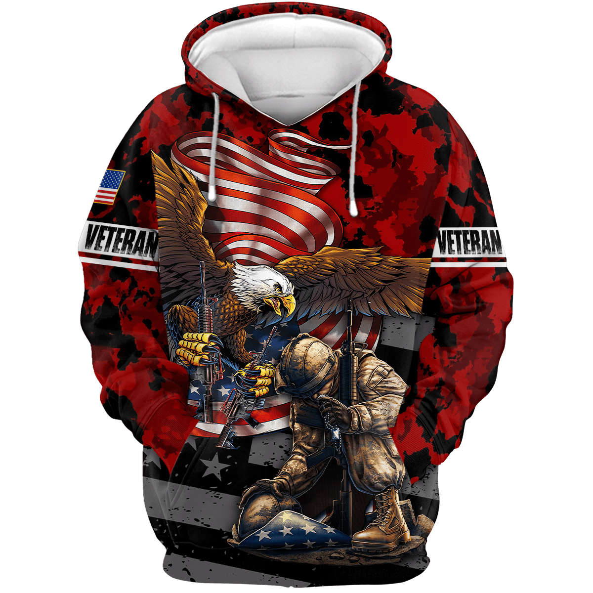 US Veteran - Eagle With American Flag Unisex Shirts TT041001-VET , Gifts for veterans