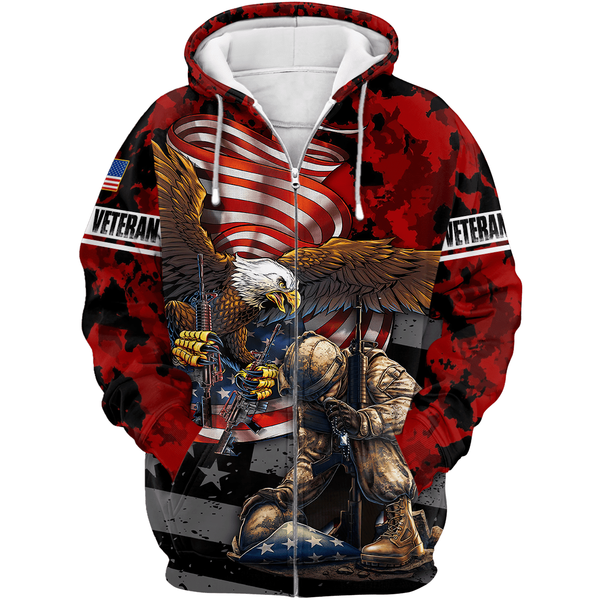 US Veteran - Eagle With American Flag Unisex Shirts TT041001-VET , Gifts for veterans