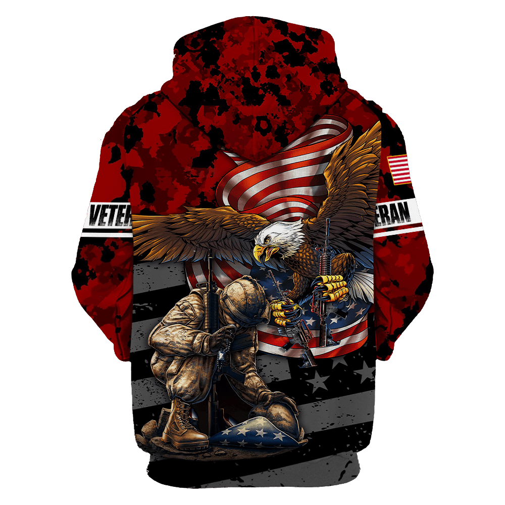 US Veteran - Eagle With American Flag Unisex Shirts TT041001-VET , Gifts for veterans