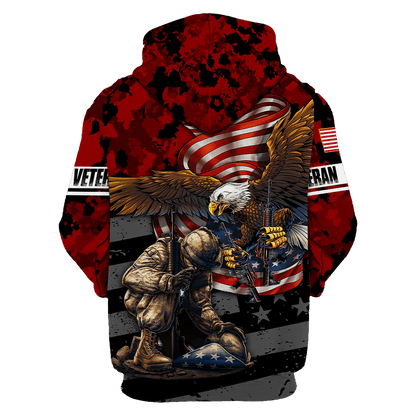US Veteran - Eagle With American Flag Unisex Shirts TT041001-VET , Gifts for veterans