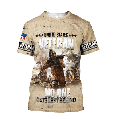 US Veteran - No One Gets Left Behind Unisex Shirts TT051001-VET , Gifts for veterans