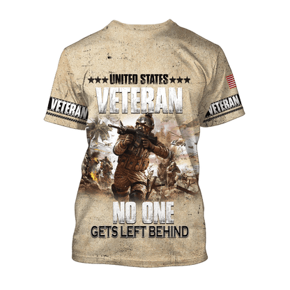 US Veteran - No One Gets Left Behind Unisex Shirts TT051001-VET , Gifts for veterans