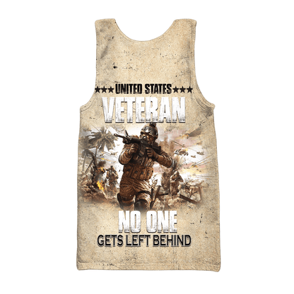 US Veteran - No One Gets Left Behind Unisex Shirts TT051001-VET , Gifts for veterans
