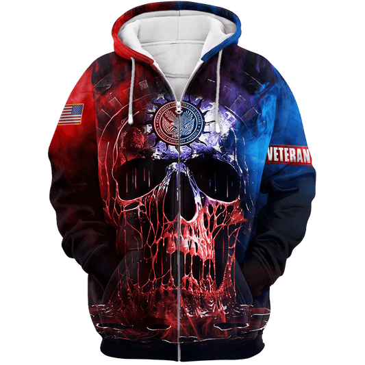 US Veteran - Skull Unisex Shirts MON04102201-VET , Gifts for veterans