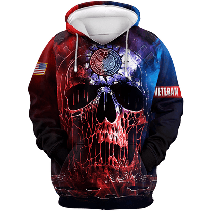 US Veteran - Skull Unisex Shirts MON04102201-VET , Gifts for veterans