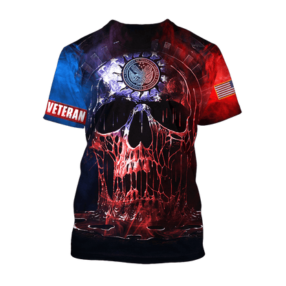 US Veteran - Skull Unisex Shirts MON04102201-VET , Gifts for veterans