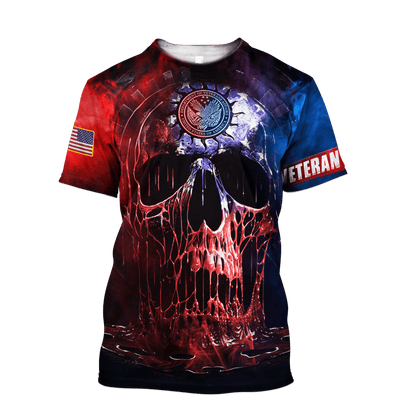US Veteran - Skull Unisex Shirts MON04102201-VET , Gifts for veterans