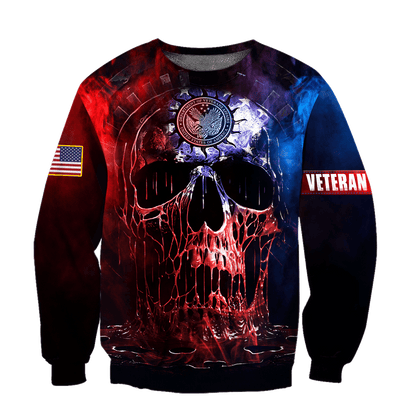 US Veteran - Skull Unisex Shirts MON04102201-VET , Gifts for veterans
