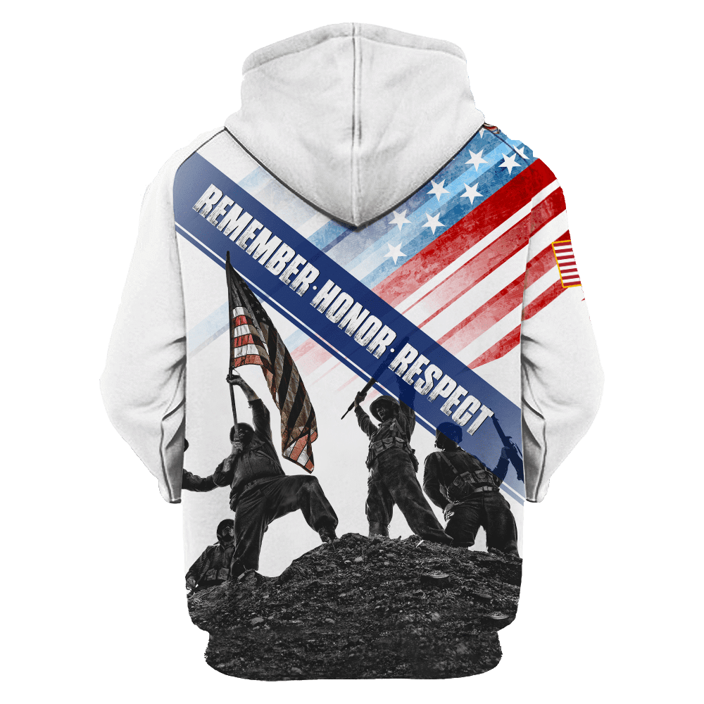 US Veteran - Remember Honor Respect- Unisex Shirts MON05102201-VET , Gifts for veterans