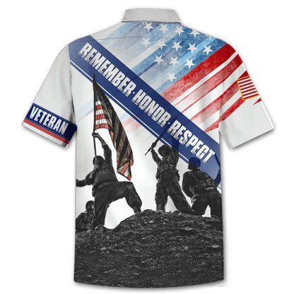 US Veteran - Remember Honor Respect- Unisex Shirts MON05102201-VET , Gifts for veterans