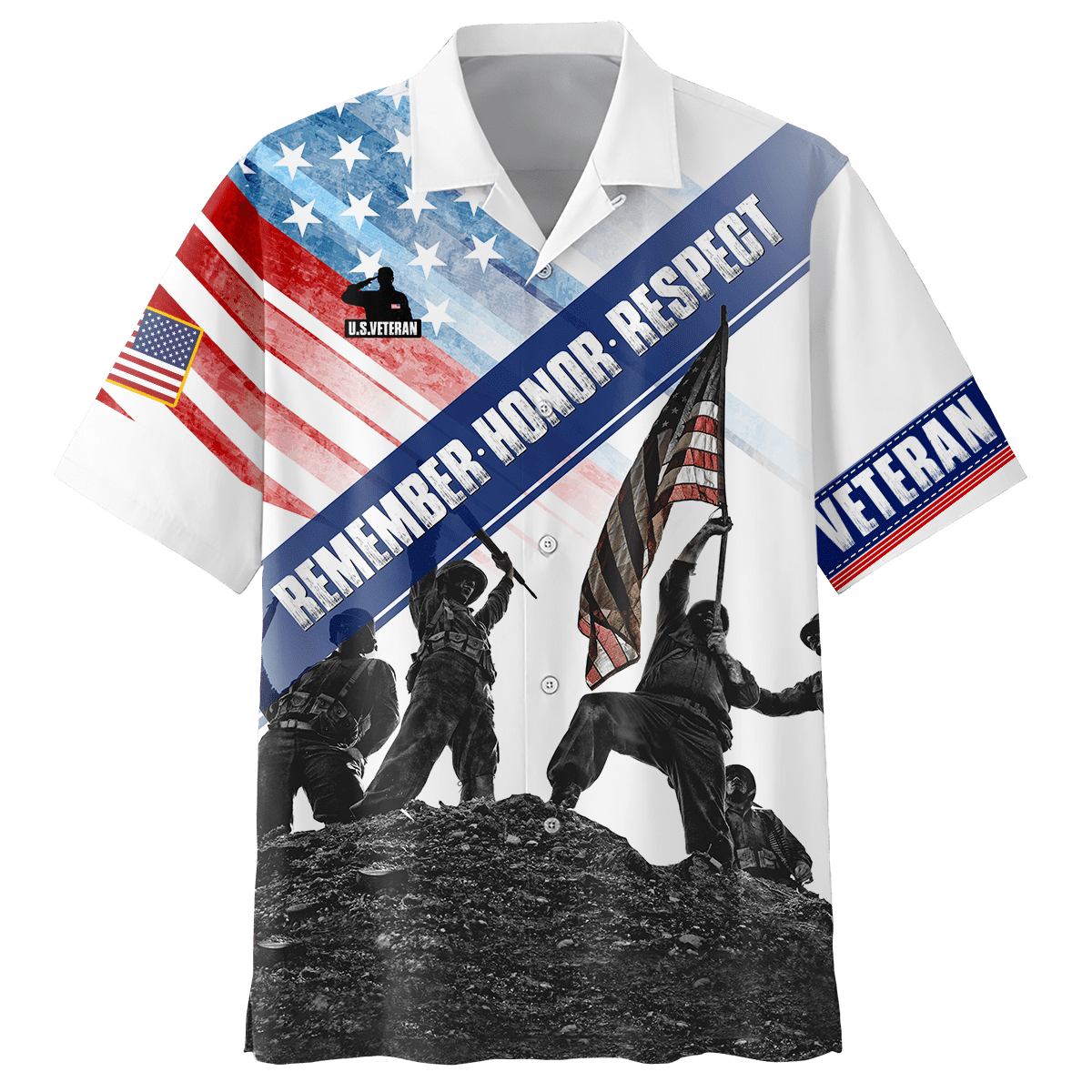 US Veteran - Remember Honor Respect- Unisex Shirts MON05102201-VET , Gifts for veterans