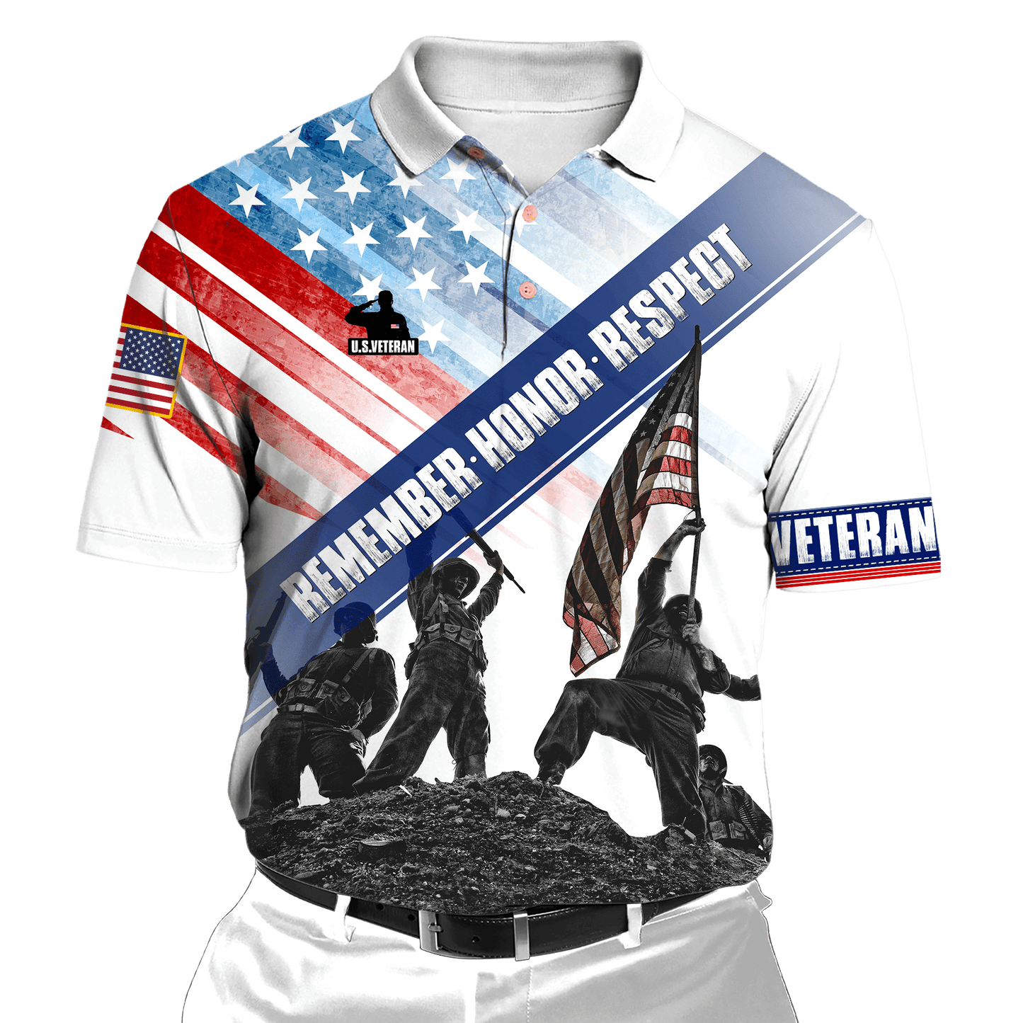 US Veteran - Remember Honor Respect- Unisex Shirts MON05102201-VET , Gifts for veterans