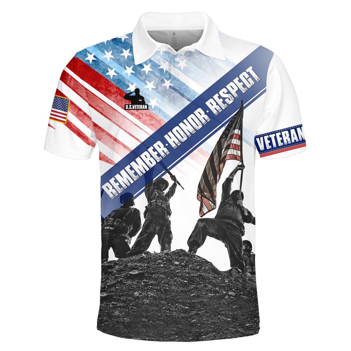 US Veteran - Remember Honor Respect- Unisex Shirts MON05102201-VET , Gifts for veterans