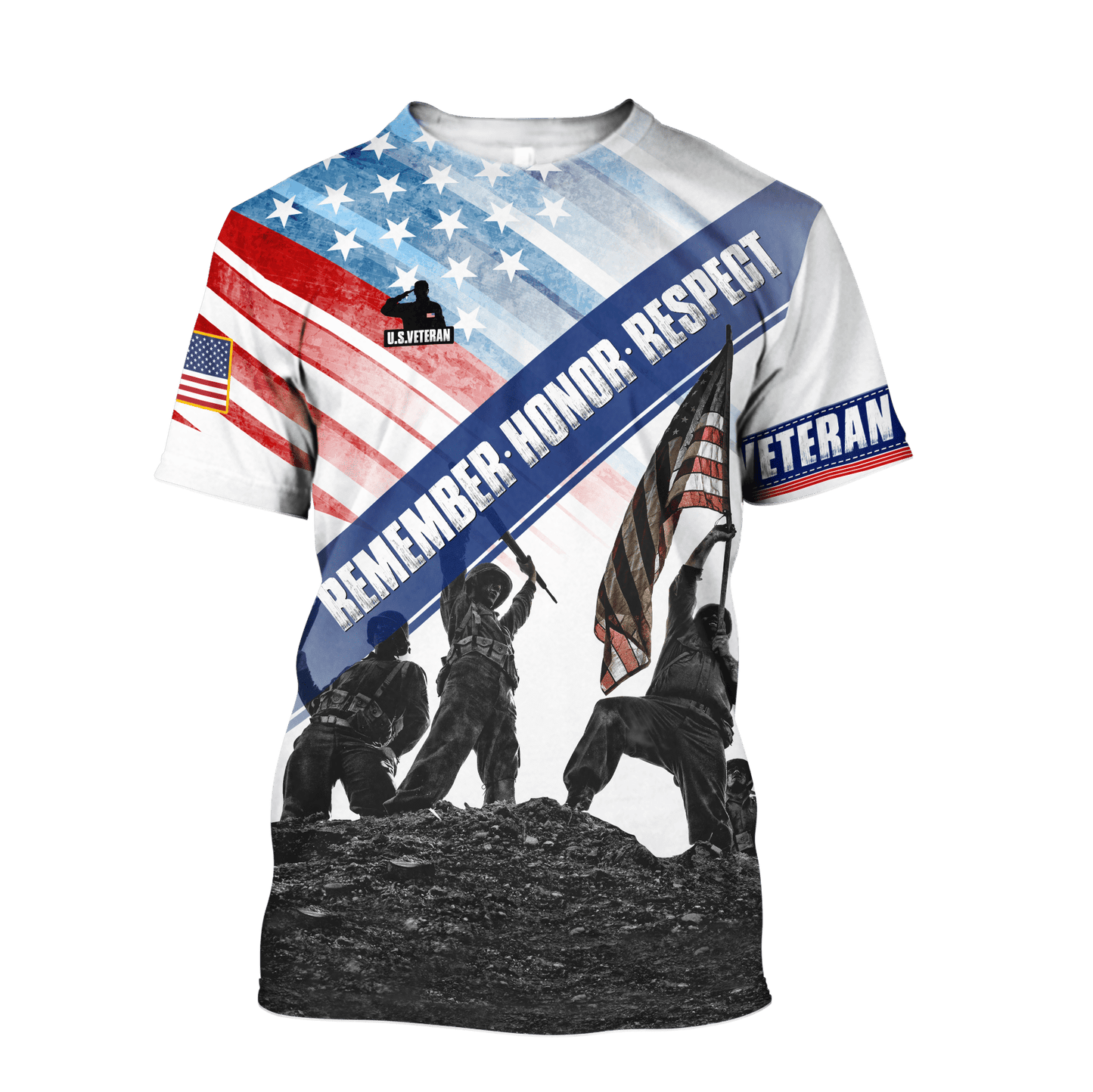 US Veteran - Remember Honor Respect- Unisex Shirts MON05102201-VET , Gifts for veterans