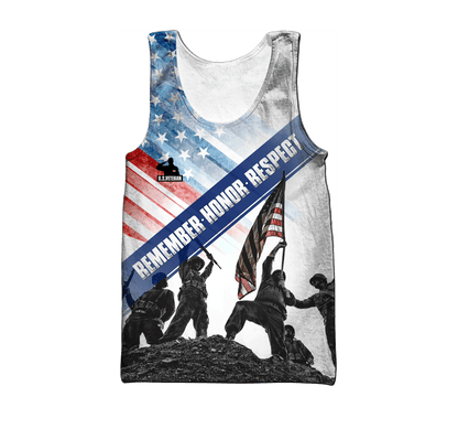 US Veteran - Remember Honor Respect- Unisex Shirts MON05102201-VET , Gifts for veterans