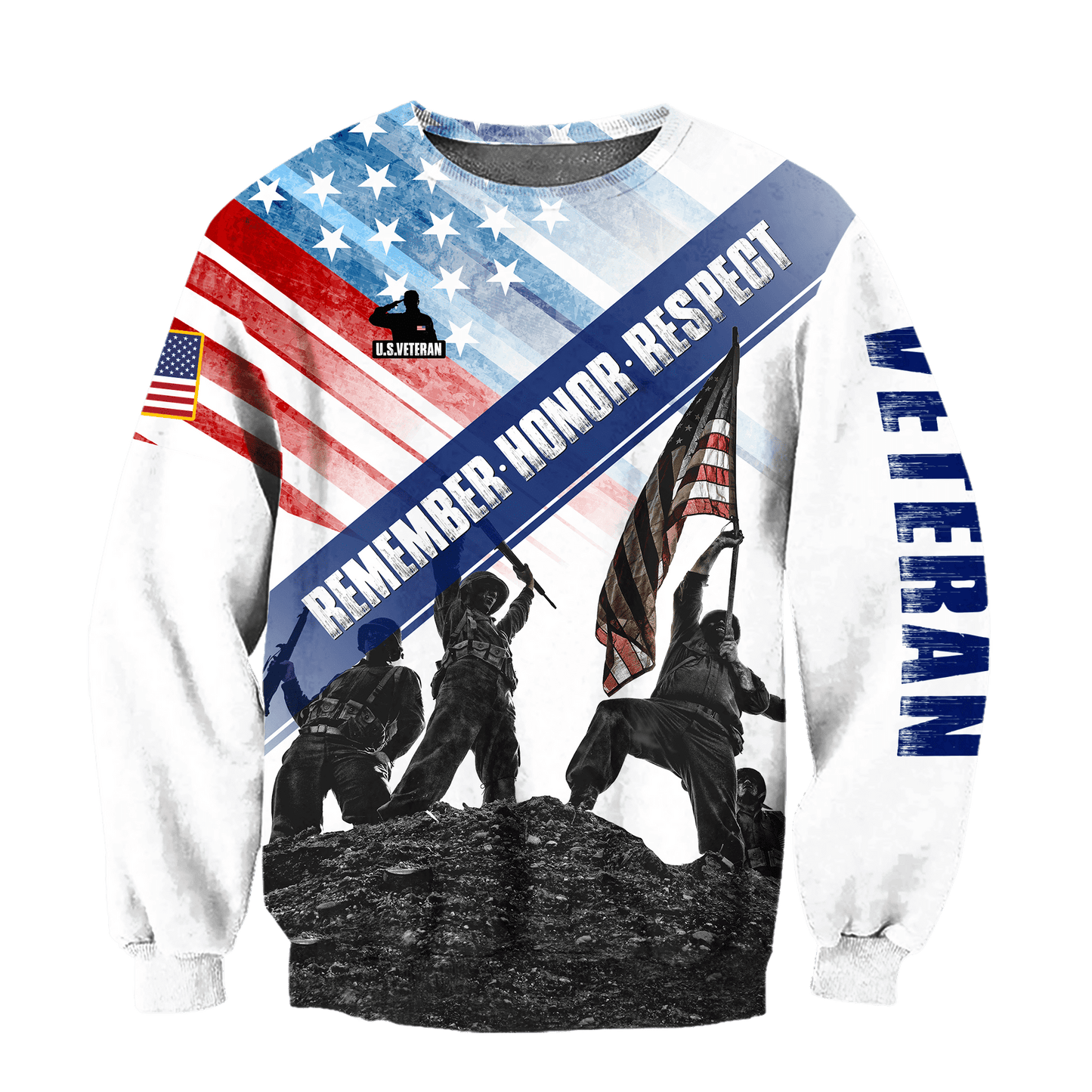 US Veteran - Remember Honor Respect- Unisex Shirts MON05102201-VET , Gifts for veterans