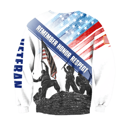 US Veteran - Remember Honor Respect- Unisex Shirts MON05102201-VET , Gifts for veterans
