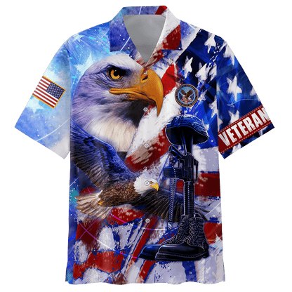 US Veteran - Eagles American Flag Unisex Shirts MON05102202-VET , Gifts for veterans