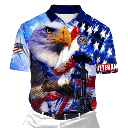 US Veteran - Eagles American Flag Unisex Shirts MON05102202-VET , Gifts for veterans