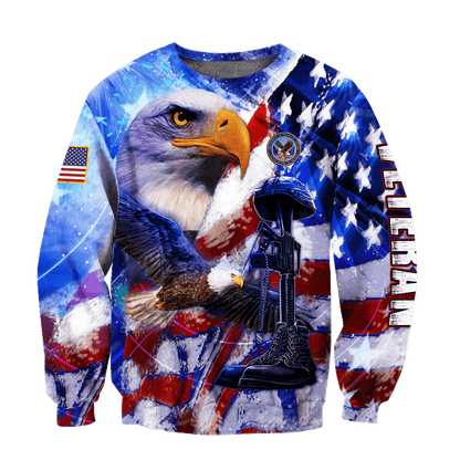 US Veteran - Eagles American Flag Unisex Shirts MON05102202-VET , Gifts for veterans