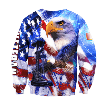 US Veteran - Eagles American Flag Unisex Shirts MON05102202-VET , Gifts for veterans