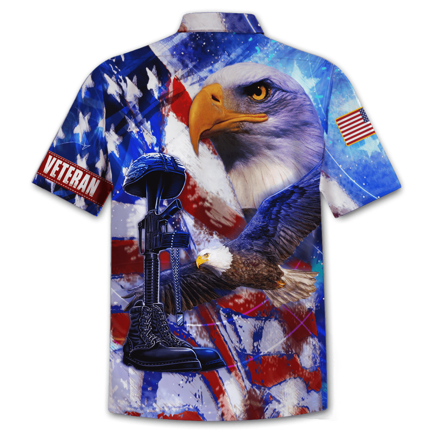 US Veteran - Eagles American Flag Unisex Shirts MON05102202-VET , Gifts for veterans