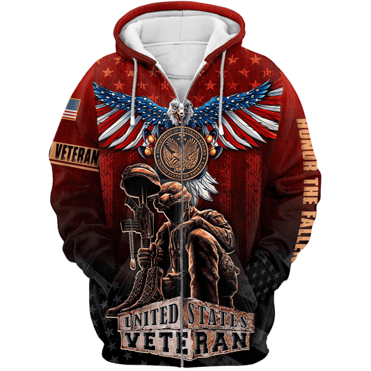 US Veteran - American Red Eagle Unisex Shirts MH04102201 - VET , Gifts for veterans