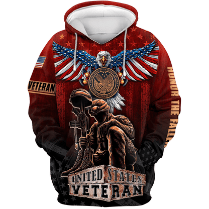 US Veteran - American Red Eagle Unisex Shirts MH04102201 - VET , Gifts for veterans