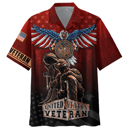 US Veteran - American Red Eagle Unisex Shirts MH04102201 - VET , Gifts for veterans