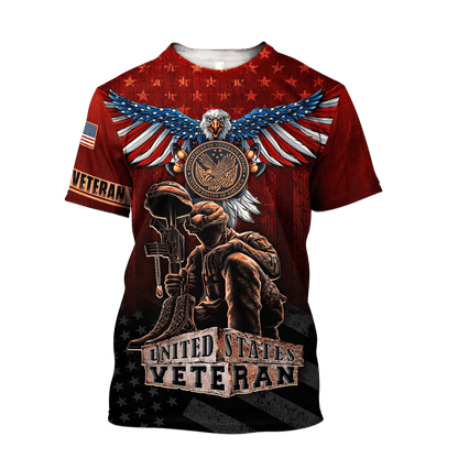 US Veteran - American Red Eagle Unisex Shirts MH04102201 - VET , Gifts for veterans