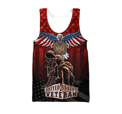 US Veteran - American Red Eagle Unisex Shirts MH04102201 - VET , Gifts for veterans