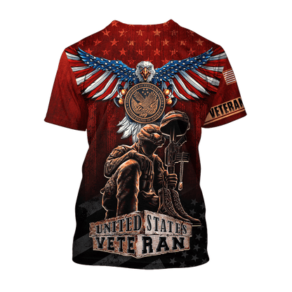 US Veteran - American Red Eagle Unisex Shirts MH04102201 - VET , Gifts for veterans