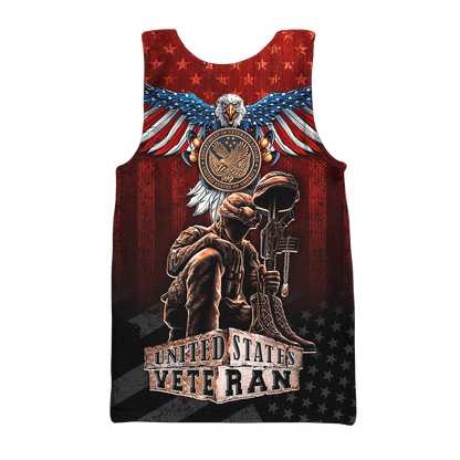 US Veteran - American Red Eagle Unisex Shirts MH04102201 - VET , Gifts for veterans