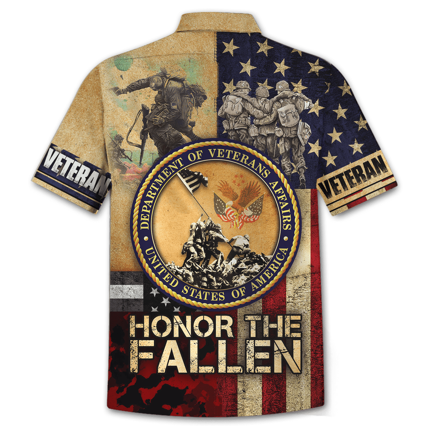 US Veteran - American Flag Honor The Fallen Unisex Shirts MH05102201 - VET , Gifts for veterans