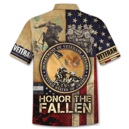 US Veteran - American Flag Honor The Fallen Unisex Shirts MH05102201 - VET , Gifts for veterans