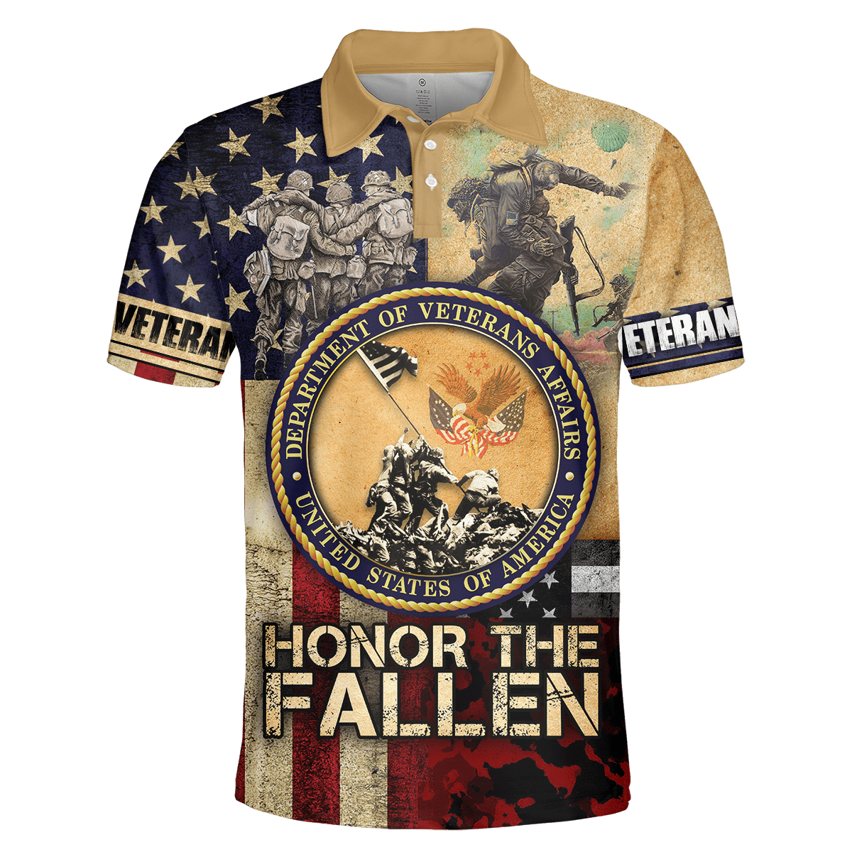 US Veteran - American Flag Honor The Fallen Unisex Shirts MH05102201 - VET , Gifts for veterans