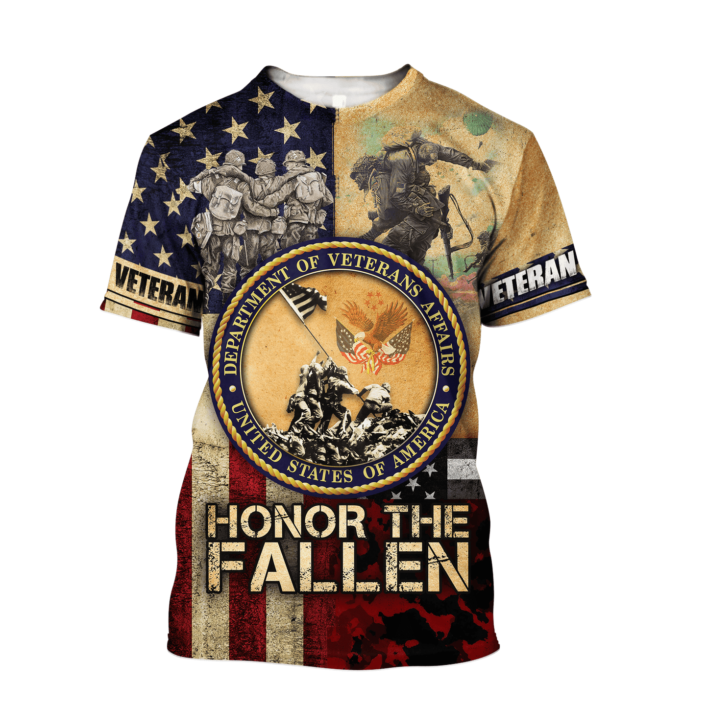 US Veteran - American Flag Honor The Fallen Unisex Shirts MH05102201 - VET , Gifts for veterans