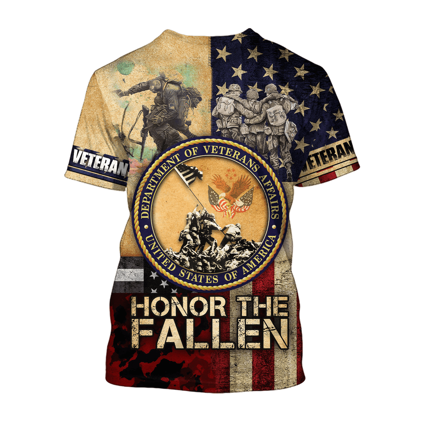 US Veteran - American Flag Honor The Fallen Unisex Shirts MH05102201 - VET , Gifts for veterans