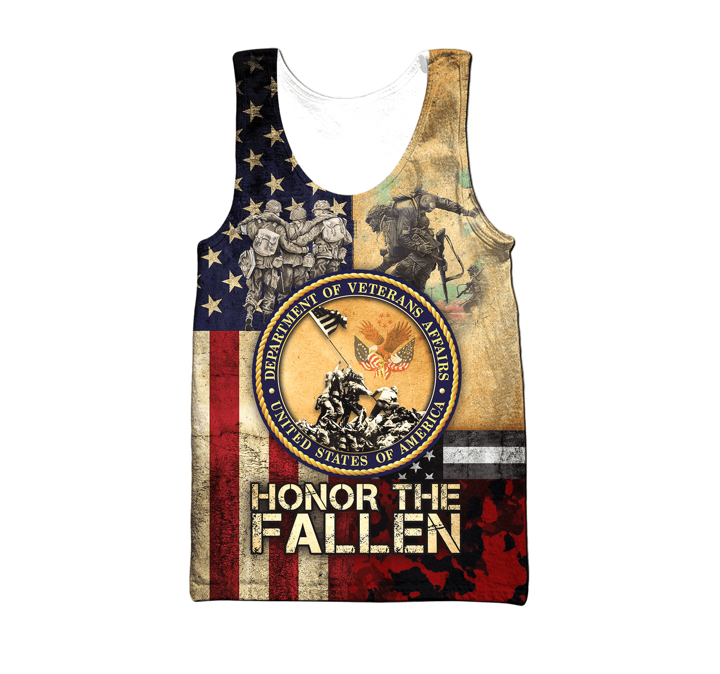 US Veteran - American Flag Honor The Fallen Unisex Shirts MH05102201 - VET , Gifts for veterans