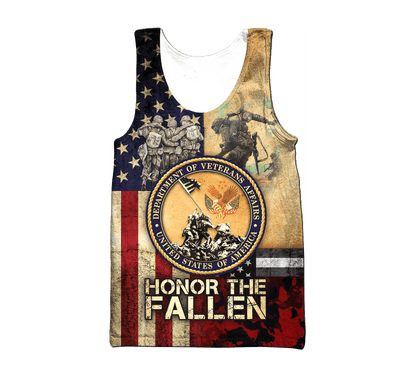 US Veteran - American Flag Honor The Fallen Unisex Shirts MH05102201 - VET , Gifts for veterans