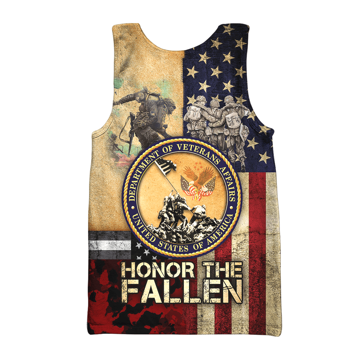 US Veteran - American Flag Honor The Fallen Unisex Shirts MH05102201 - VET , Gifts for veterans