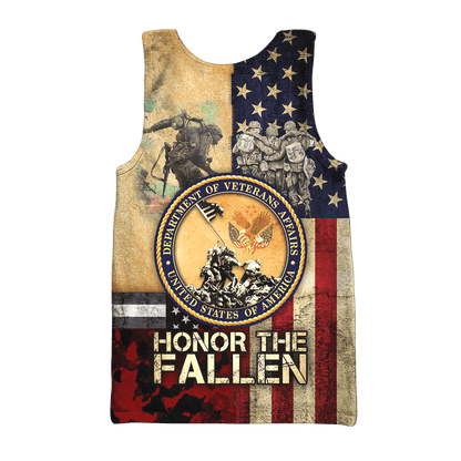 US Veteran - American Flag Honor The Fallen Unisex Shirts MH05102201 - VET , Gifts for veterans